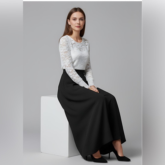 Palazzo Pants With Pockets Black - Picture 4 of 6